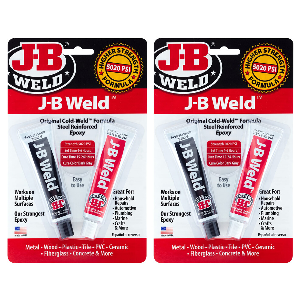 JB Weld Original    poxy Acier Renforc       poxy Haute R   sistance - Lot de 2 Gris Fonc    (8265S-2)