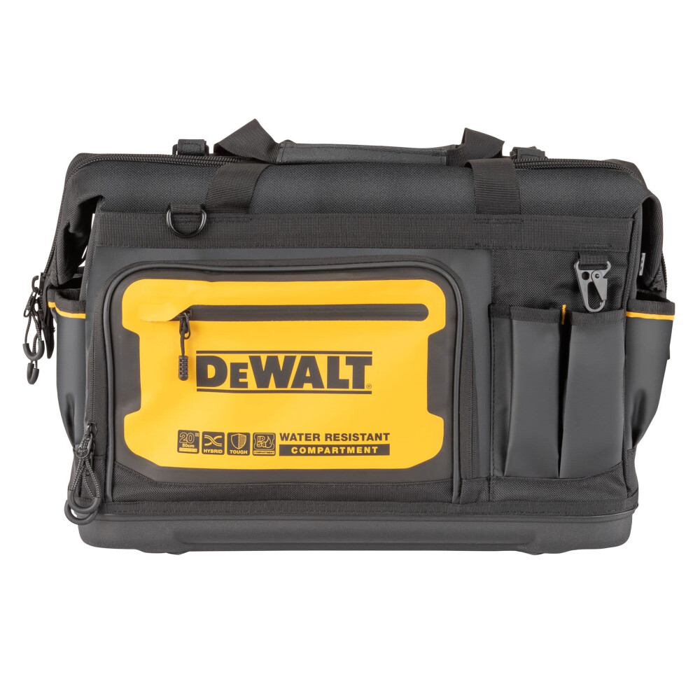 DEWALT Tool Bag  Water Resistant  Hard Bottom  20-inch  Professional Tool Tote with Organization (DWST560104)