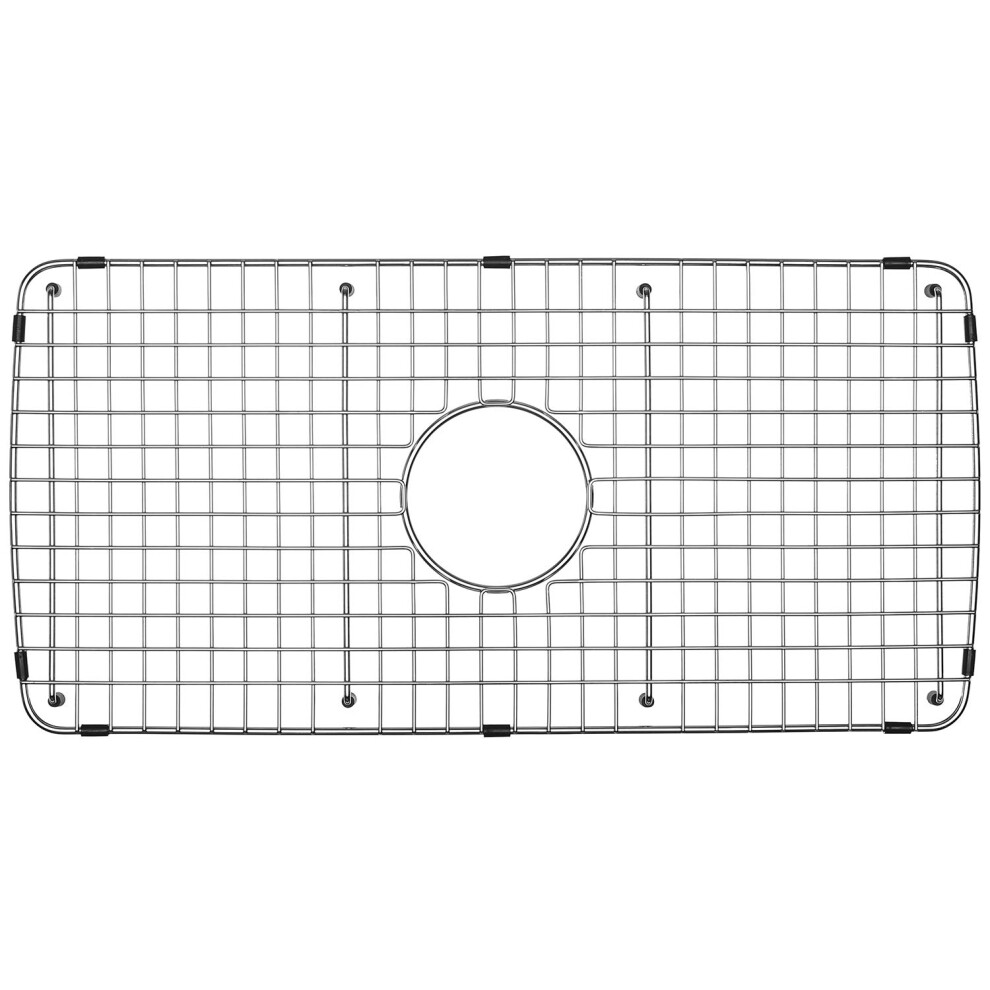 Serene Valley Sink Bottom Grid 27-1/2"""" X 13-1/2"""" Centered Drain With Corner Radius 1-1/2"""" Sink Grids Stainless Steel Ndg2713c 797153995146