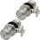 Copper Creek CK2040SS-2 Colonial Door Knob Keyed Entry Function 2 Pack in Satin Stainless 1