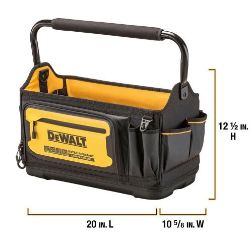 DeWalt DEWALT Tool Tote  Open Top Tool Bag  20"""" x 10"""" (DWST560106) 2
