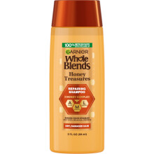 Shampoo Riparatore Garnier Whole Blends Honey Treasures, per Capelli Secchi e Danneggiati, 3 Fl Oz