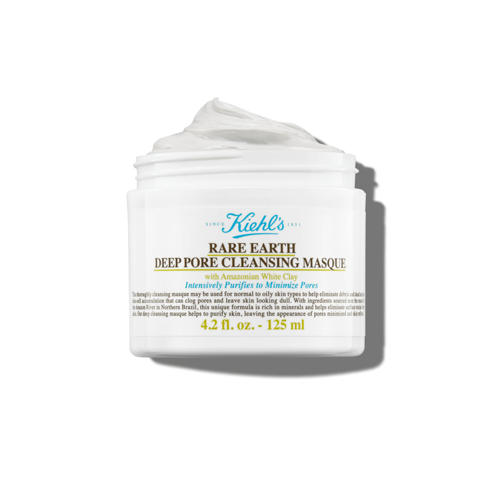 Kiehl's Rare Earth Deep Pore Cleansing Mask  Pore-Minimizing Face Mask for Clogged Pores  Detoxifies & Refines Skin  Absorbs Excess Oil  with Amazonia