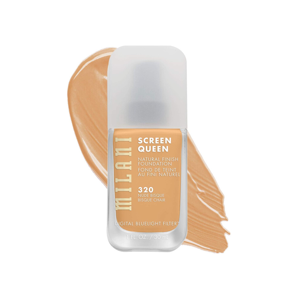 Milani Screen Queen Liquid Foundation Makeup - Cruelty Free Foundation With Digital Bluelight Filter Technology (Nude Bisque)
