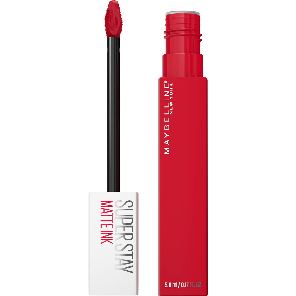 Maybelline Super Stay Matte Ink Liquid Lipstick Makeup  Long Lasting High Impact Color  Up to 16H Wear  Shot Caller  Bright Pinky Red  1 Count