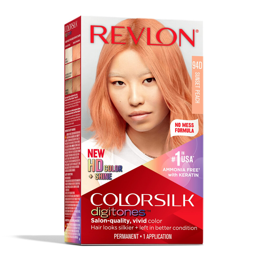 Revlon Permanent Hair Color ColorSilk Digitones with Keratin  94D Sunset Peach (Pack of 1)