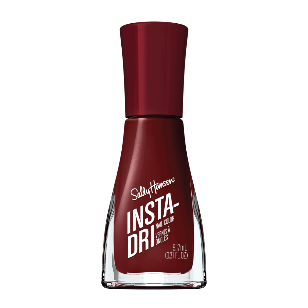 Sally Hansen Insta-Dri Pomp & Plum Szybkoschnacy, Dlugotrwaly Czerwony Lakier Do Paznokci Bez Smug-image