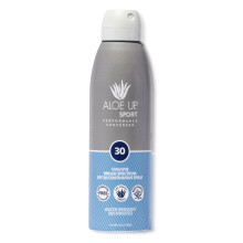 Aloe Up Sport Continuous Spray Sunscreen SPF 30 - Broad Spectrum UVA/UVB Sunscreen Protector for Face and Body - With Aloe Vera Gel - Fast Absorb