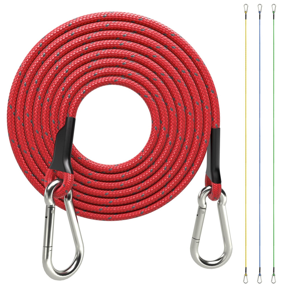 Sprookber Lot de 4 tendeurs élastiques robustes de 183 cm avec mousqueton en acier inoxydable pour bâches de camping, porte-vélos, chariots à mai