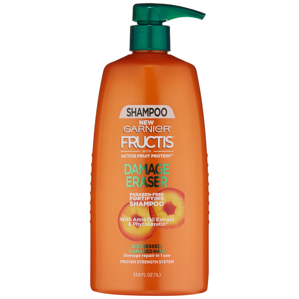 Garnier Fructis Damage Eraser Shampoo  Distressed  Damaged Hair  33.8 fl. oz.