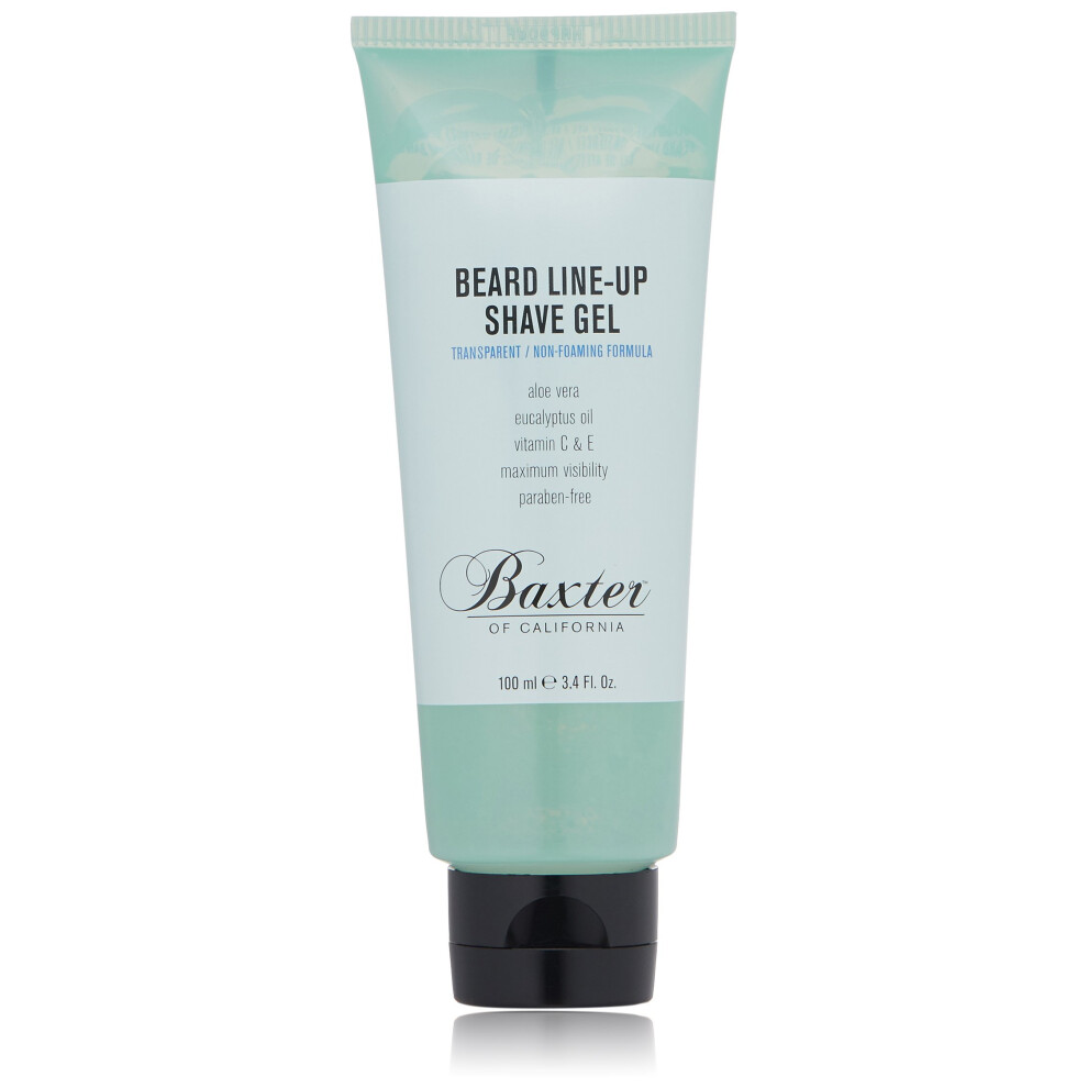 Baxter Of California Beard Line-Up Shave Gel For Men |Non-Foaming | Paraben-Free | 3.4 Fl. Oz.