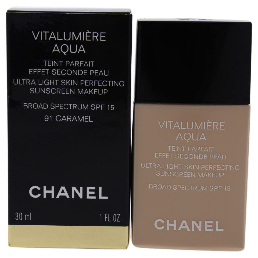 Chanel Vitalumiere Aqua Ultra Light Hautperfektionierendes Make-Up Spf 15-91 Karamell Damen Foundation 1 Oz-image