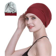 Mekk cepice na span Protect Hair Bonnet Drky pro nocn pokrvku hlavy v barve vnov