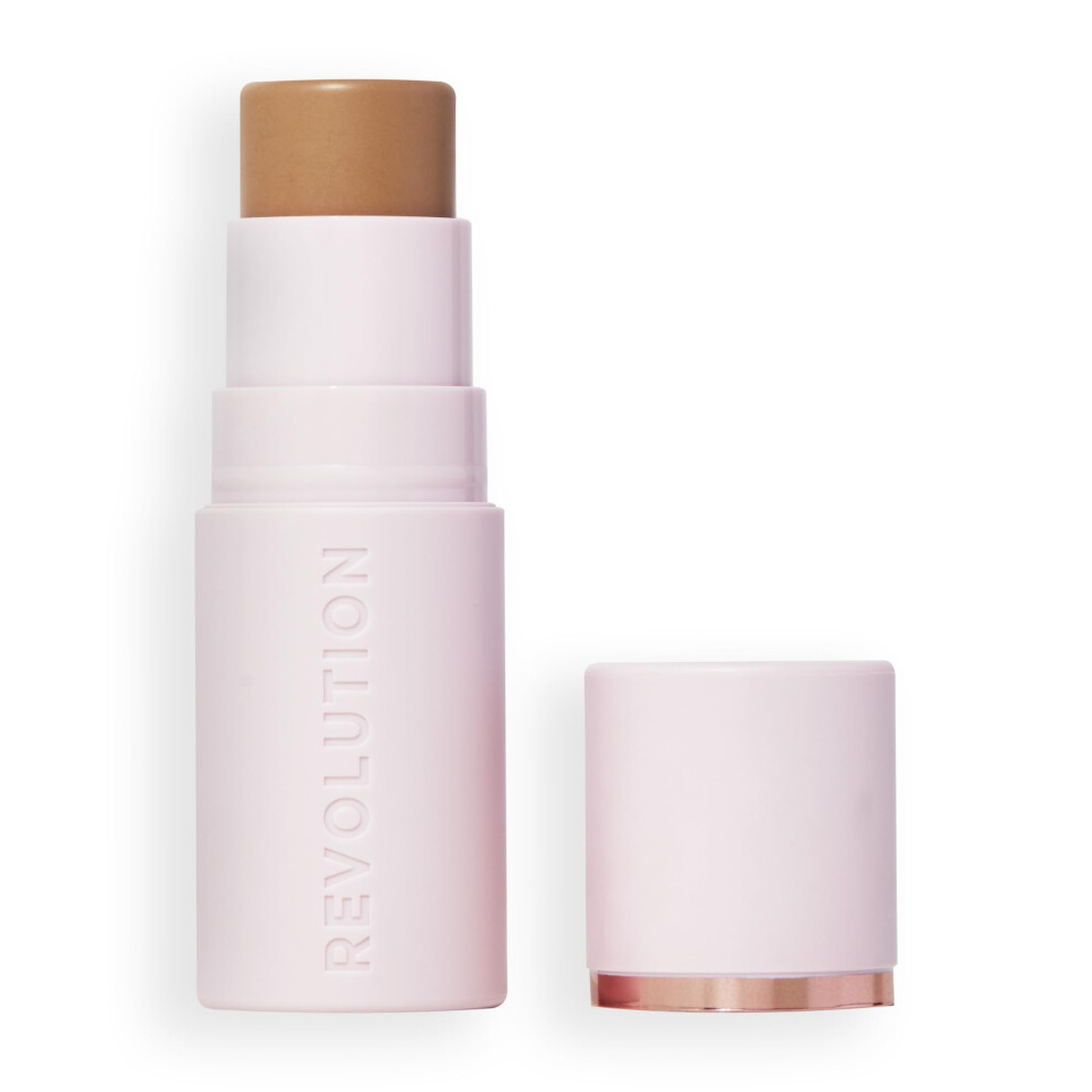 Revolution Skin Silk Bronzer Stick Couleur modulable pour joues, yeux et l  vres Formule cr  me-poudre Vegan et sans cruaut   Light Sunkissed 0,15 oz