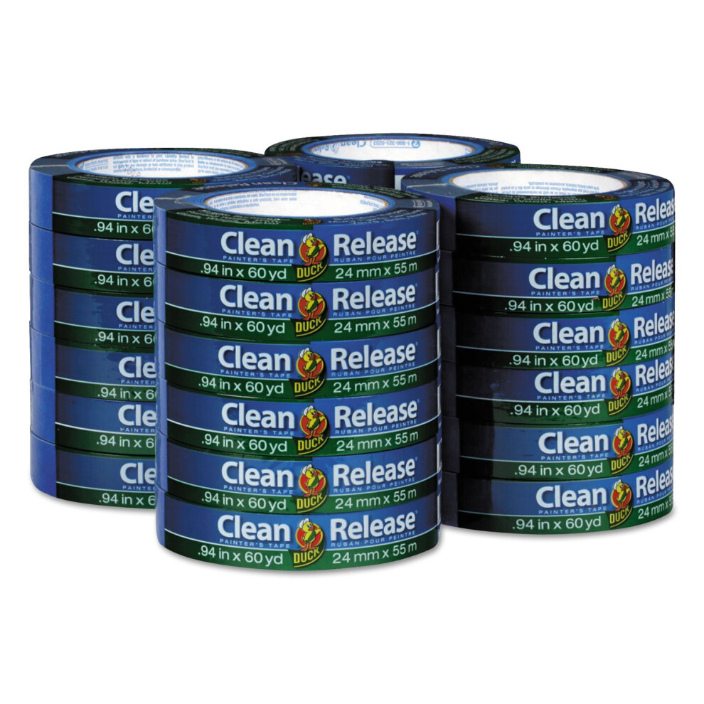 Duck Clean Release Blue Painter's Tape 1-Inch (0.94-Inch X 60-Yard) 24 Rolls 1440 Total Yards 284371 785497595672
