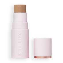 Revolution Skin Silk Bronzer Stick Buildable Color for Cheek Eye & Lip Cream-to-Powder Formula Vegan & Cruelty-Free Fair Sand 0.15oz