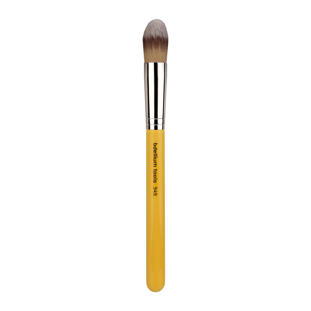 Bdelliumverktyg Yellow Bdellium Tools Professional Makeup Brush - Studio Series 949 Pointed Foundation - With Soft Synthetic Fibers For Foundation & Concealing ( 1Pc