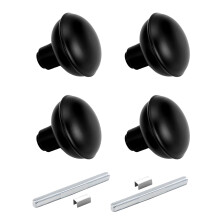 newliplace 2 Pack Vintage Black Door Knob Set with Spindle Old Style Door Knobs Replacement Set for Interior Doors Matte Black