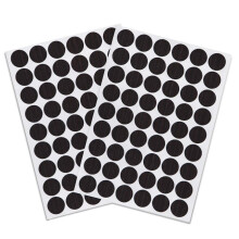 VictorsHome selbstklebende Schraubenloch-Aufkleber, PVC-Abdeckkappen, staubdicht, fr Holzmbel, Schrnke, 21 mm, 2 Blatt/108 Stck, schwarze Walnuss