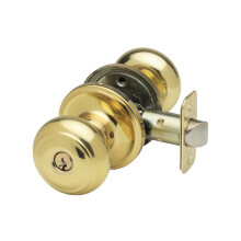 Copper Creek CK2040PB Colonial Door Knob  Keyed Entry Function  1 Pack  Polished Brass