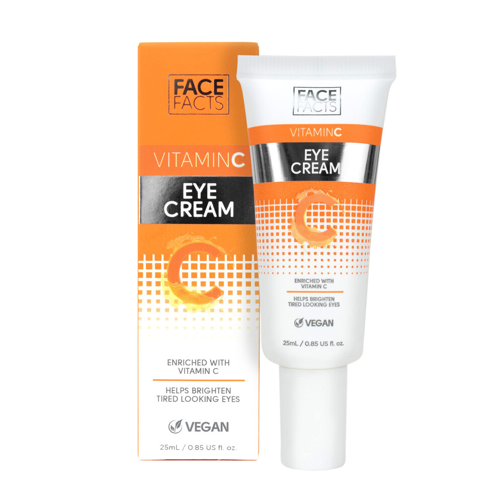 Face Facts Paeceioni Vitamin C Eye Cream | Antioxidant-Rich Vitamin C + Glycerin | Hydrate + Brighten Eyes |Vegan | 25Ml
