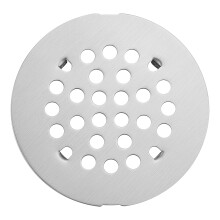 rrajj 4-1/4 (4.25) Inch(108mm) Round Snap-in Shower Floor Drain Cover Replacement Cover (Brushed Nickel)