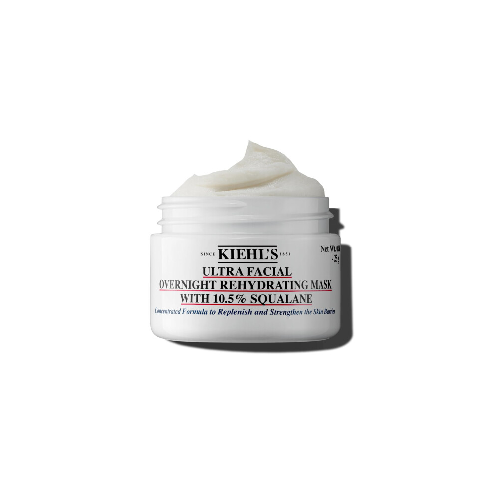 Kiehl's Ultra Facial Overnight Hydrating Face Mask with 10.5% Squalane  Deeply Hydrates Skin & Strengthens Moisture Barrier  Treats Dryness & Flaky Sk
