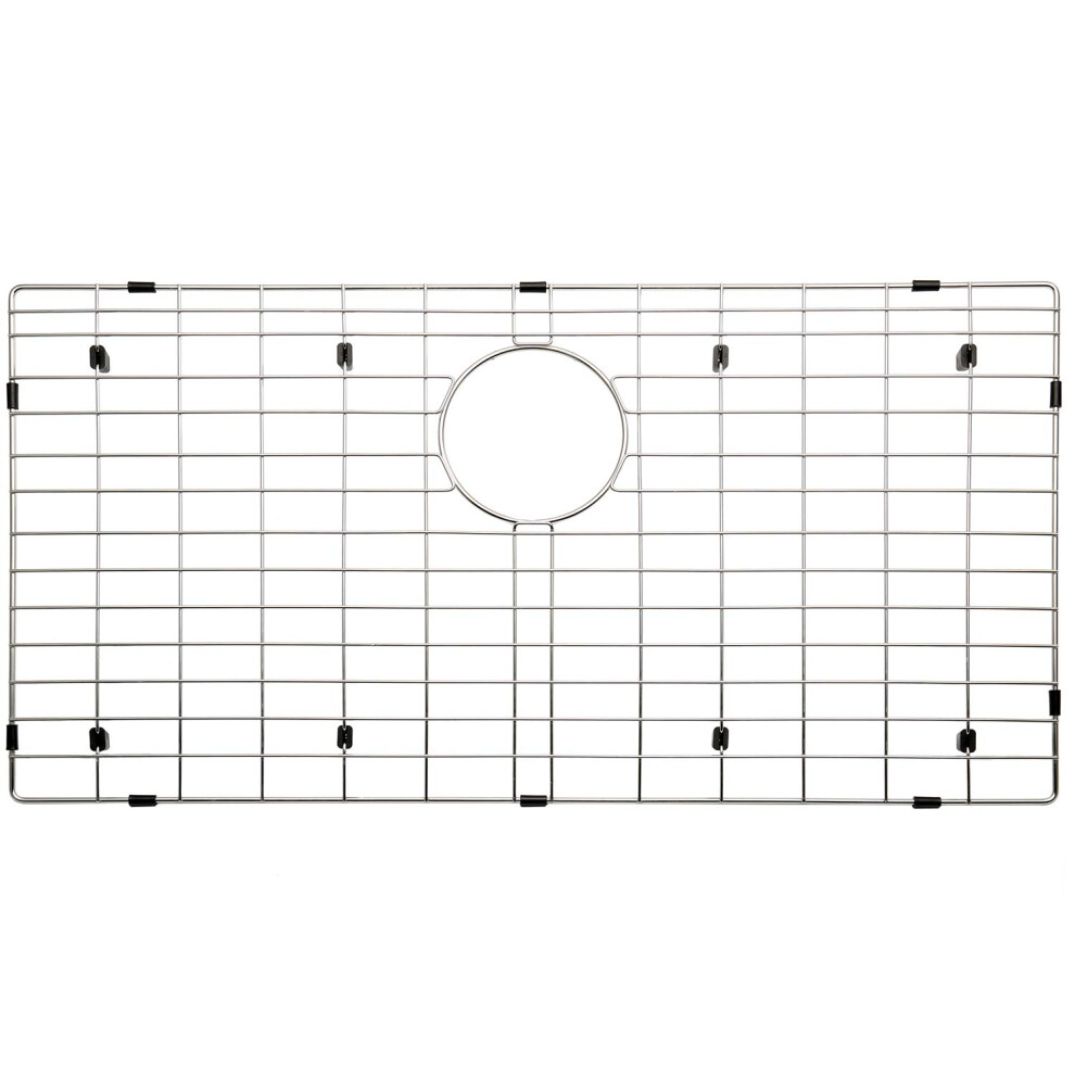 Serene Valley 29-5/16"""" X 16-3/8"""" Sink Bottom Grid Rear Drain With Corner Radius 3/16"""" Sink Grids Stainless Steel Nlw3017r 793565955136