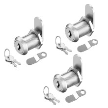 Jayseon 3 Pack Cabinet Locks with Keys RV Cam Lock Keyed Alike 7/8"""" Mailbox Lock Replacement for File Drawer Toolbox RV Storage Door Zinc Alloy