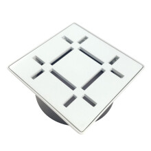 FROSCH Shower Drain Grate Kit 4"""" Stainless Steel - Dash Design (Matte White)