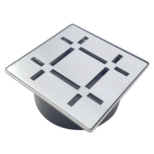 Frosch Bruser Drain Grate Kit 4 """" Rustfrit stål - Dash Design (børstet)