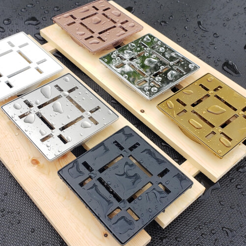 Frosch Bruser Drain Grate Kit 4 """" Rustfrit stål - Dash Design (børstet) 2