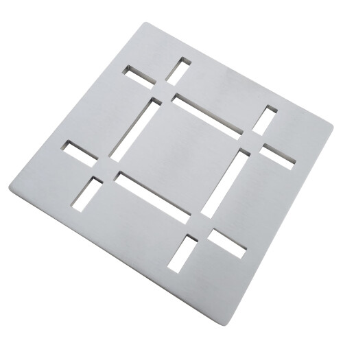 Frosch Bruser Drain Grate Kit 4 """" Rustfrit stål - Dash Design (børstet) 1