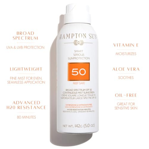 Protector solar Hampton Sun FPS 50 en bruma continua, 147 ml 1