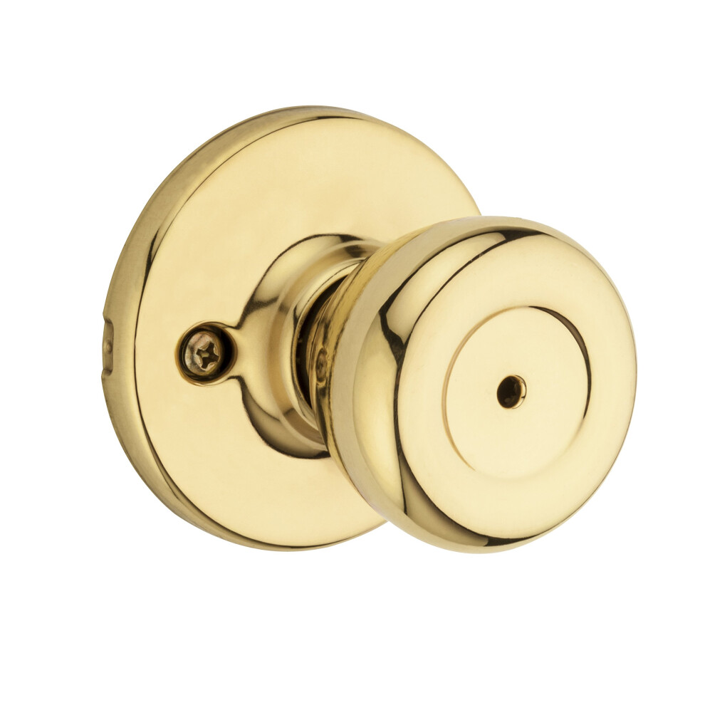Photos - Door Handle Kwikset Tylo Interior Privacy Door Knob with Lock For Bathroom and Bedroom Polished Brass Keyless Turn Lock Door