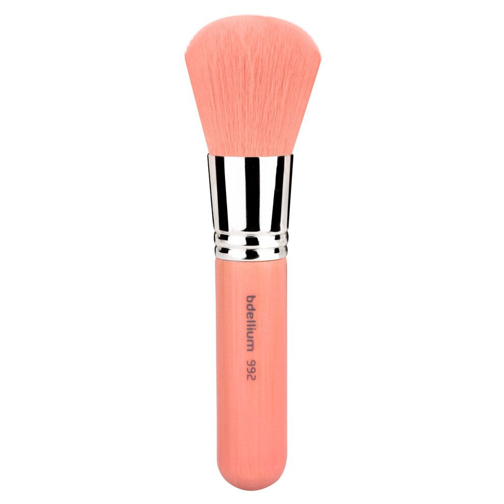 Bdellium Tools Pink Professional Makeup Brush - Bambu Series 992 Bronzer - With Soft Synthetic Fibers For Uniform Coverage Across The Whole Face (Pin