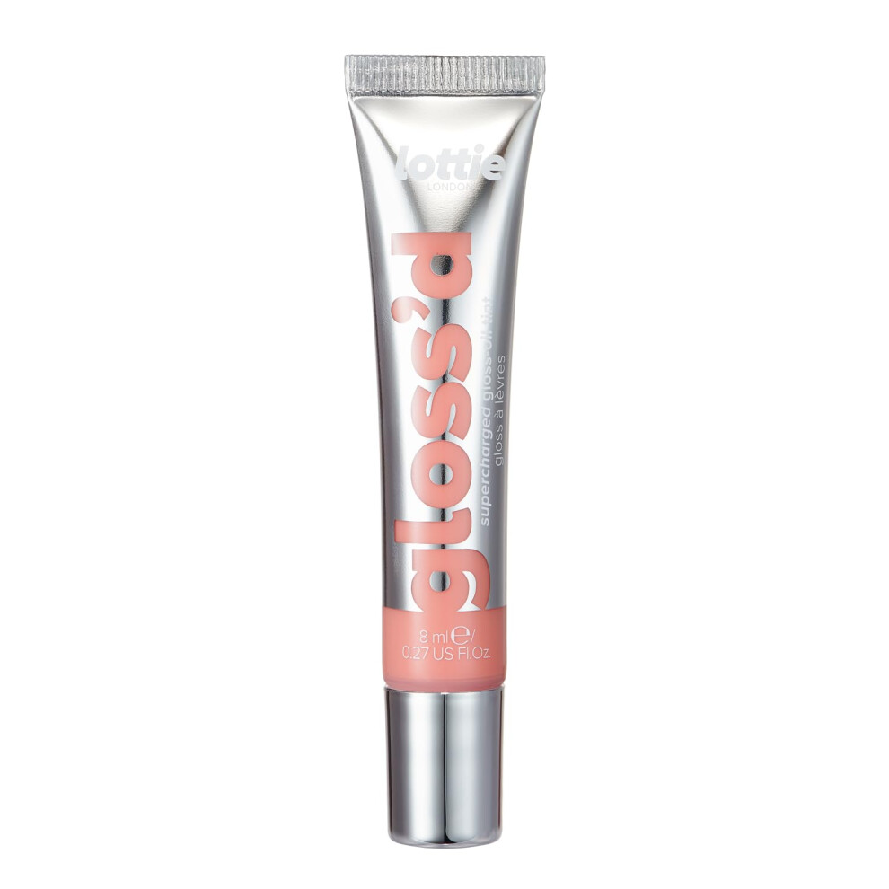 Lottie London Gloss'd in Drenched  A nourishing gloss-oil hybrid with a light wash of color for full  shiny lips without stickiness
