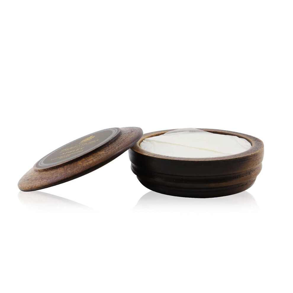 Truefitt & Hill Luxury Shaving Soap In Acacia Wood Bowl - Apsley - Hydrating Rich Lather For A Closer Smoother Shave Gentle On Sensitive Skin Perf