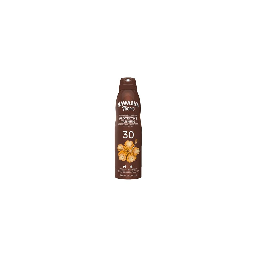 Hawaiian Tropic Dry Oil Clear Spray Sunscreen SPF 30 5.2 oz (Pack of 3)