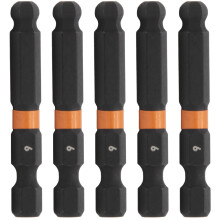 Kogeleind zeskant 6 mm slagschroevendraaierbit - Railer inbussleutel boor zeskantbits. 1/4 Quick Release S2 staal 2 inch 6 mm zeskantbits met kogelui