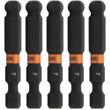 Kogeleind zeskant 7 mm slagschroevendraaierbit - Railer inbussleutel boor zeskantbits. 1/4 snelsluiting S2 staal 2 inch 7 mm zeskantbits met kogeluit