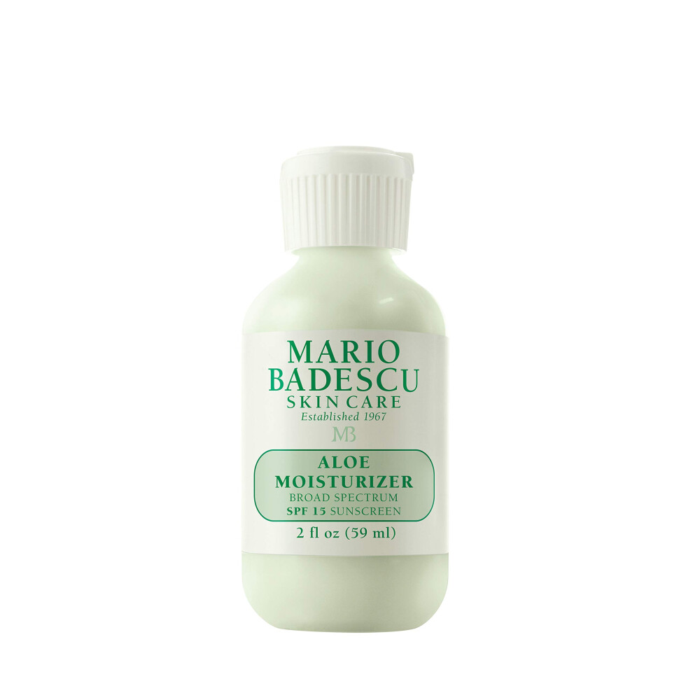 Mario Badescu Aloe Face Moisturizer for Women and Men with SPF 15  Ideal Facial Moisturizer for Combination  Oily or Sensitive Skin  Lightweight  Oil-