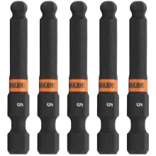 Kogeleind zeskant 5 mm slagschroevendraaierbit - Railer inbussleutel boor zeskantbits. 1/4 Quick Release S2 staal 2 inch 5 mm zeskantbits met kogelui