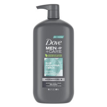 Dove Men+Care Gel Douche Eucalyptus Bleu Bouleau Micromoisture Gel Douche Relaxant Corps et Visage pour Hommes 30 Fl. Oz.