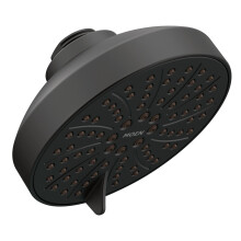 Moen Matte Black Six-Function 4-1/2"""" Diameter Spray Head Eco-Performance Showerhead 6512EP15BL