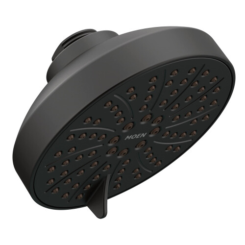 Moen Matte Black Six-Function 4-1/2"""" Diameter Spray Head Eco-Performance Showerhead  6512EP15BL