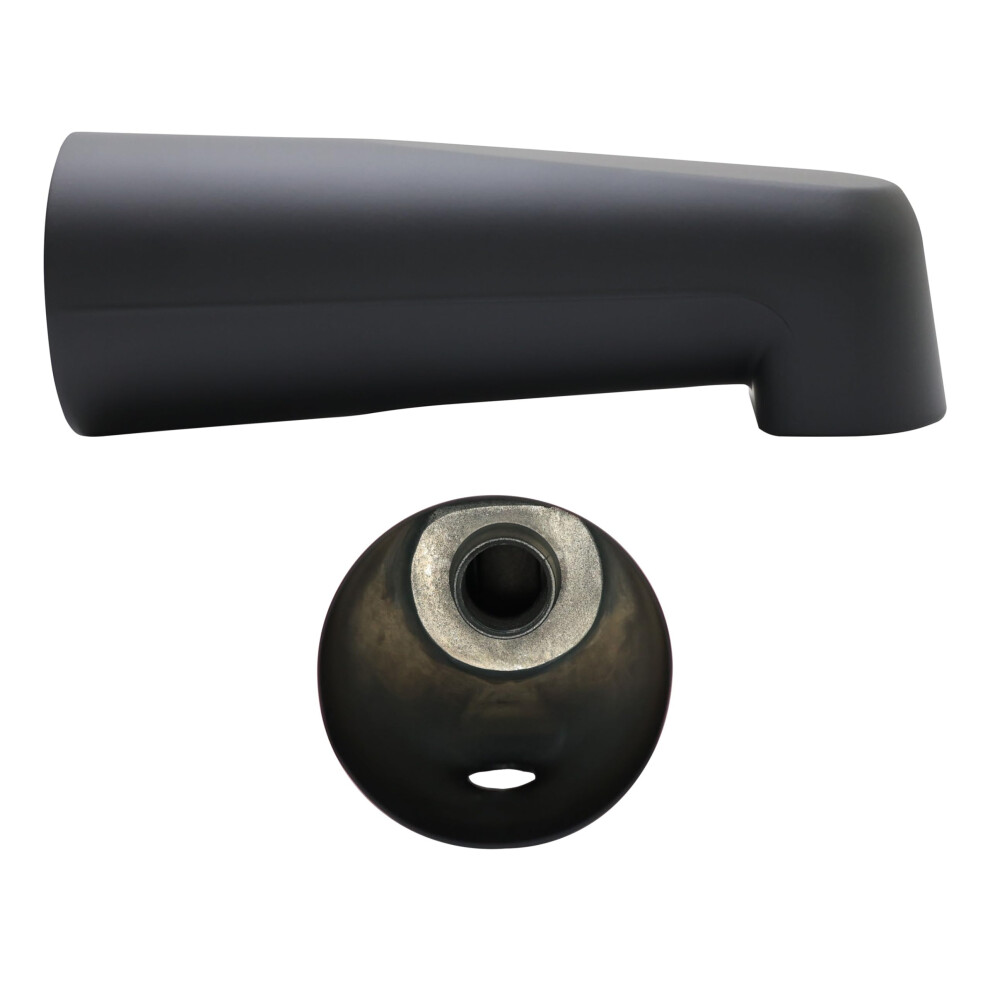 Westbrass E507-1F-62 7"""" Reach Wall Mount Tub Spout Matte Black 747028609210