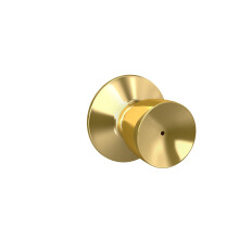 Schlage F40 V BEL 605 Bell Door Knob  Bed & Bath Privacy Lock  Bright Brass