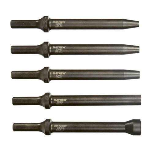 Mayhew Tools 32030 Pneumatic Round Head Riveter Set Blackoxide Finish 5-Piece 1