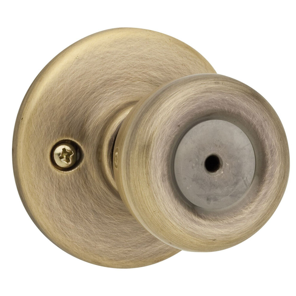 Photos - Door Handle Kwikset Tylo Interior Privacy Door Knob with Lock  For Bathroom and Bedroom Antique Brass Keyless Turn Lock Doork